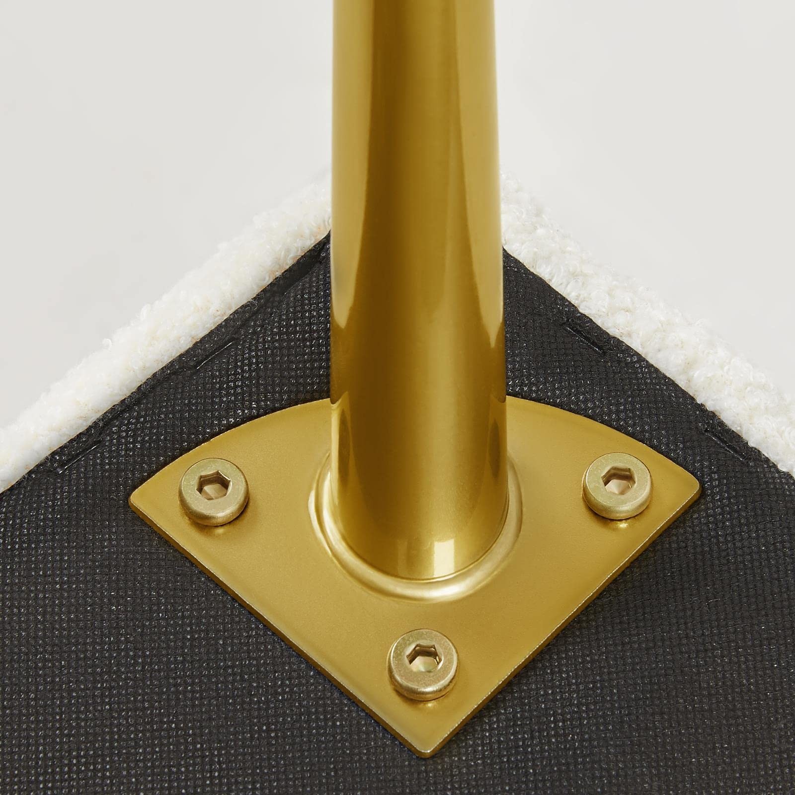 Dining Bench, Button-Tufted Upholstered Bench with Gold Metal Base for Kitchen