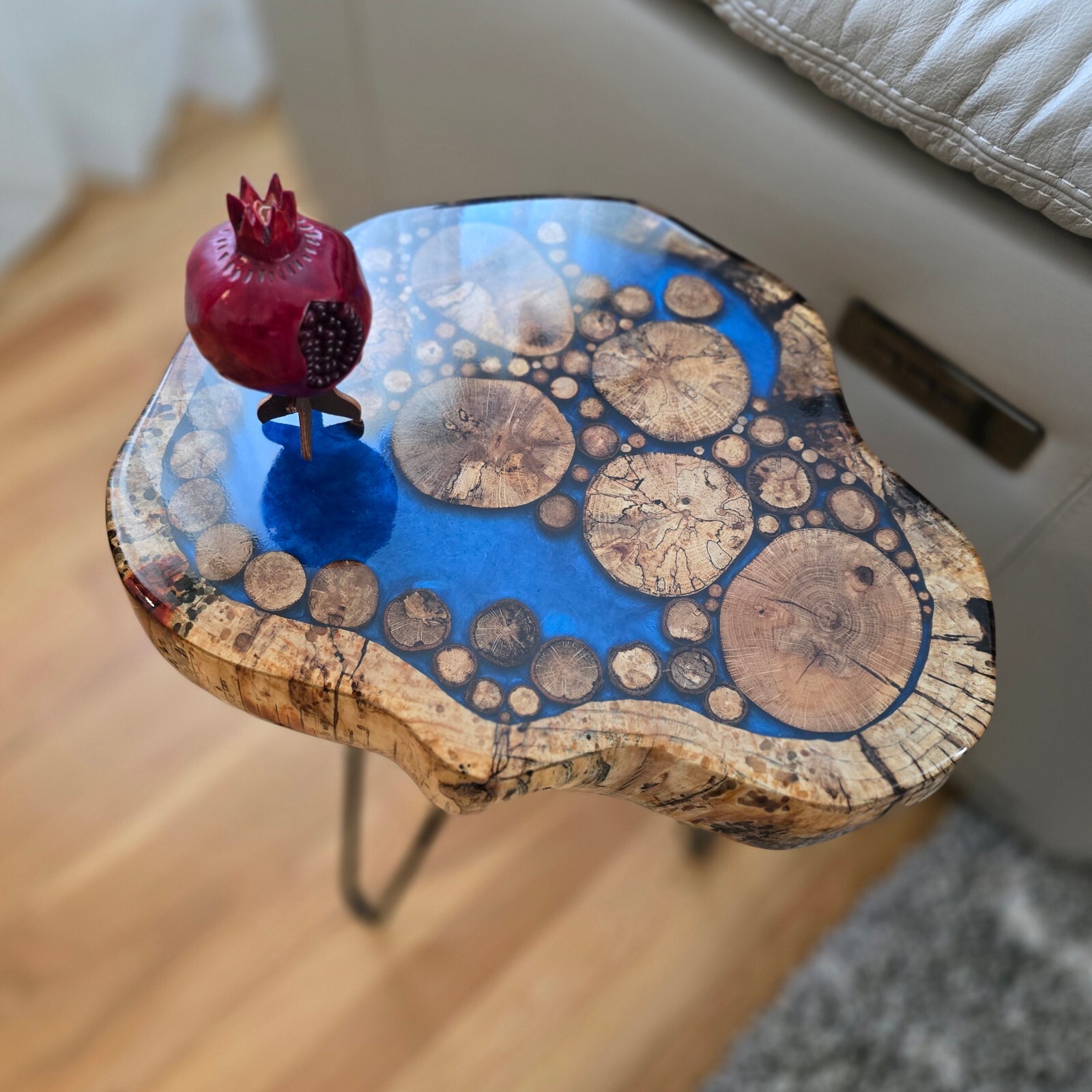 Walnut Live End Table / Side Table / Natural Edge Side Table / Pedestal