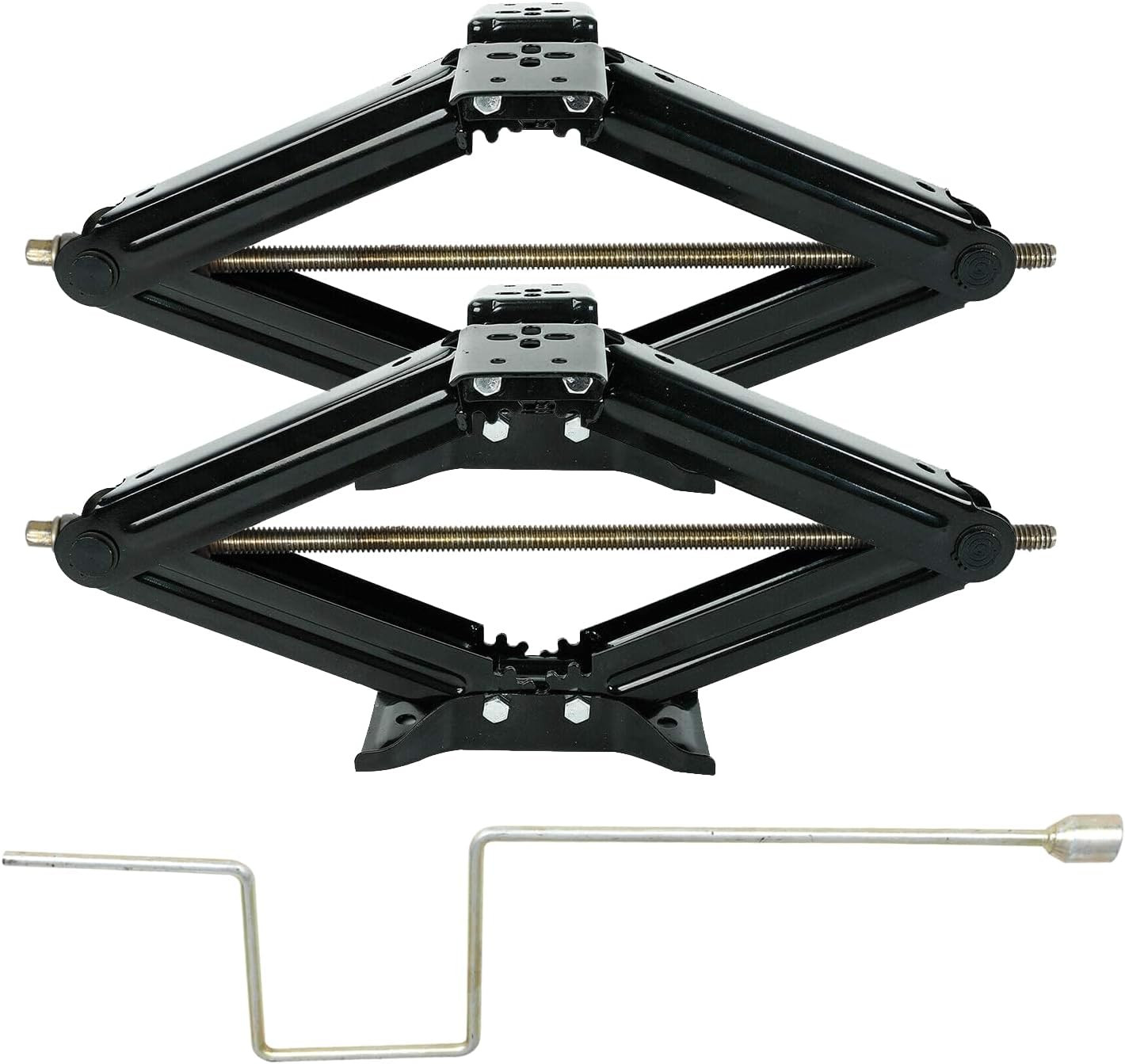 5000 Lb Capacity RV Stabilizing Scissor Jacks with Handle – Set of 2