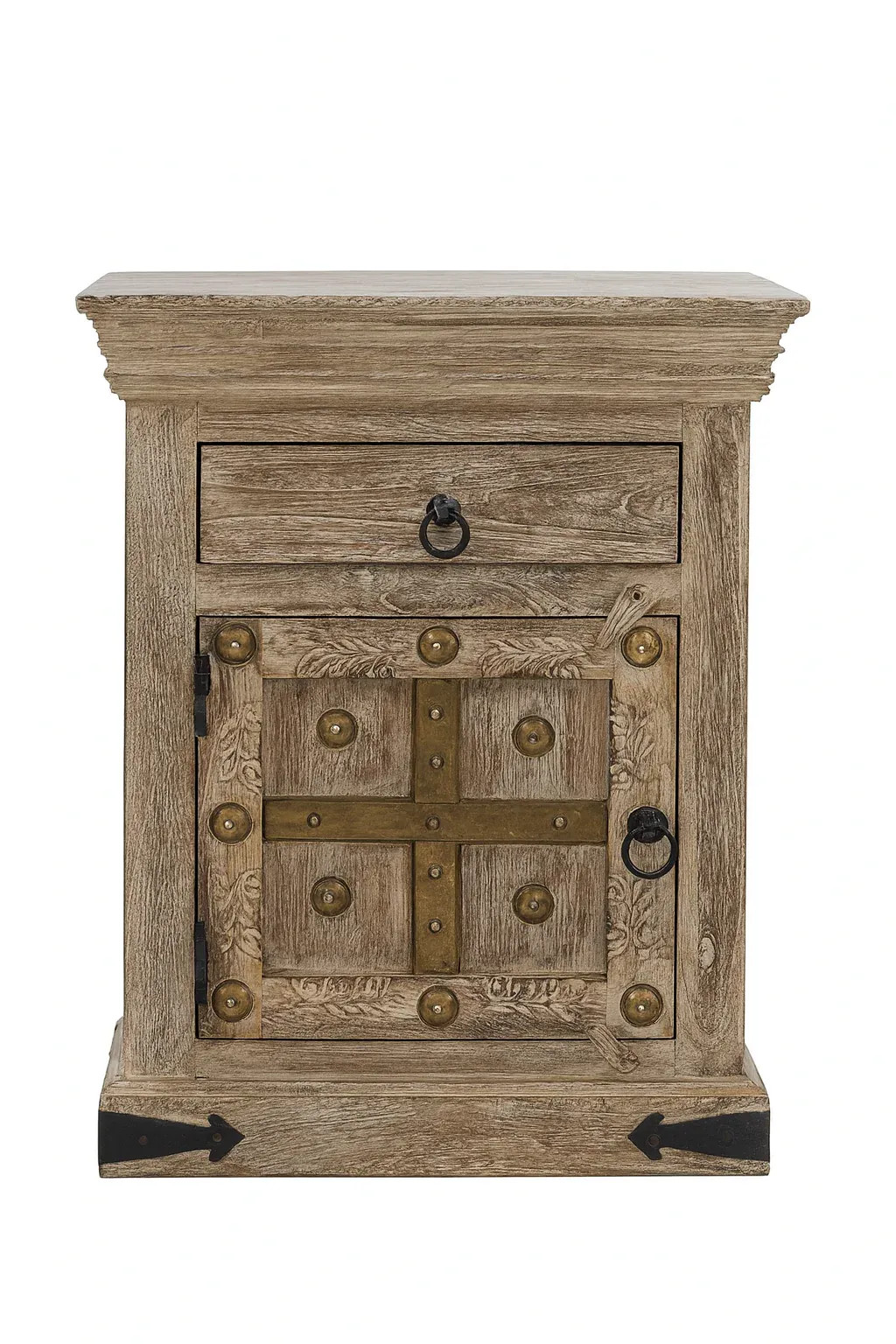 Handmade Hand Painted Wooden Bedside Cabinet Solid Wood Nightstand