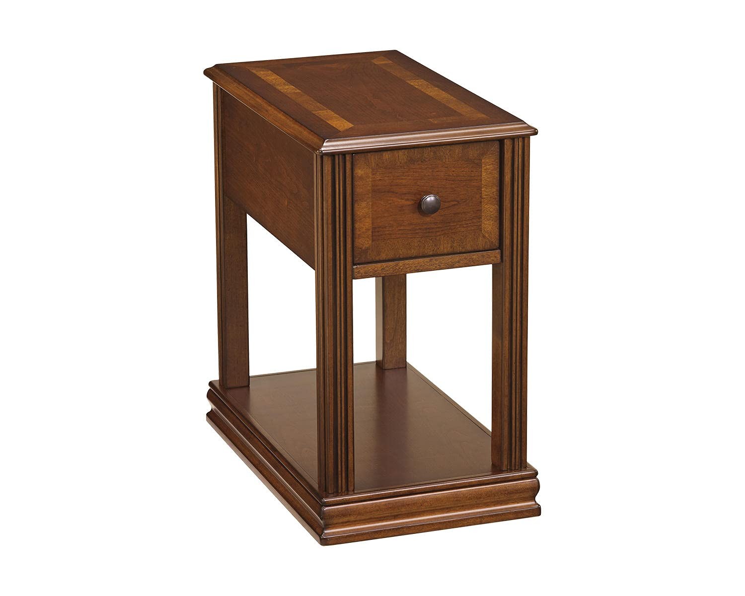 Breegin Traditional Wooden Chair Side End Table, Brown