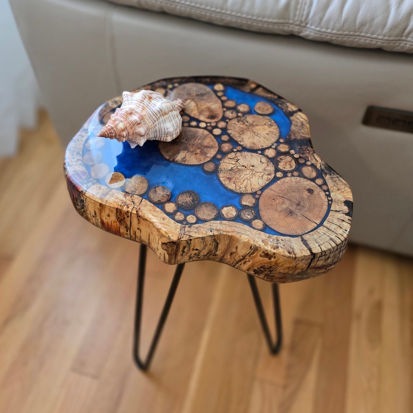 Walnut Live End Table / Side Table / Natural Edge Side Table / Pedestal